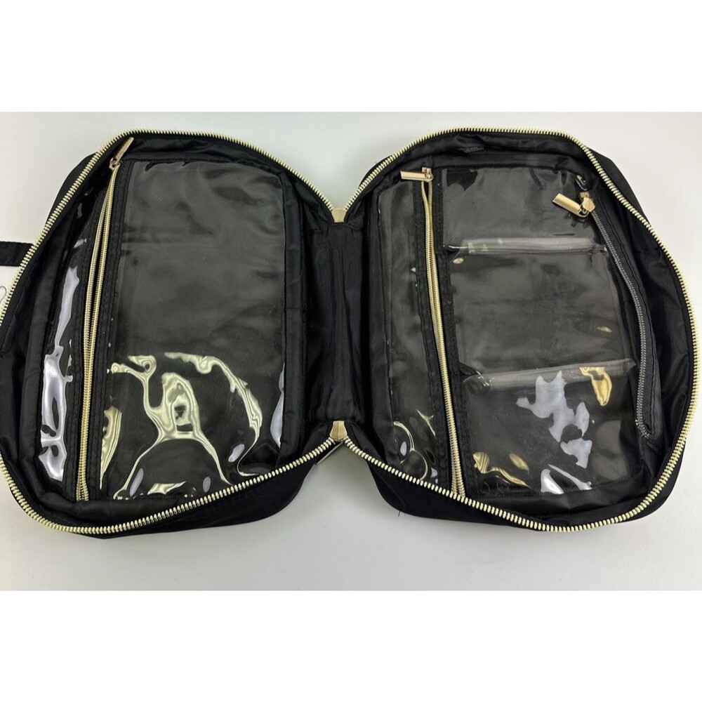 Aimee Kestenberg "Just Saying" Crossbody Marble Print And Black Cosmetic Bag Zip - Picture 12 of 16